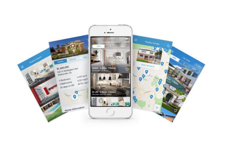 Real Estate Partners listings platform on mobile